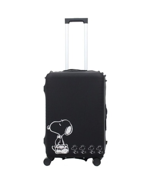 スヌーピー スーツケースカバーLサイズ おでかけブラック SIFF（スーツ