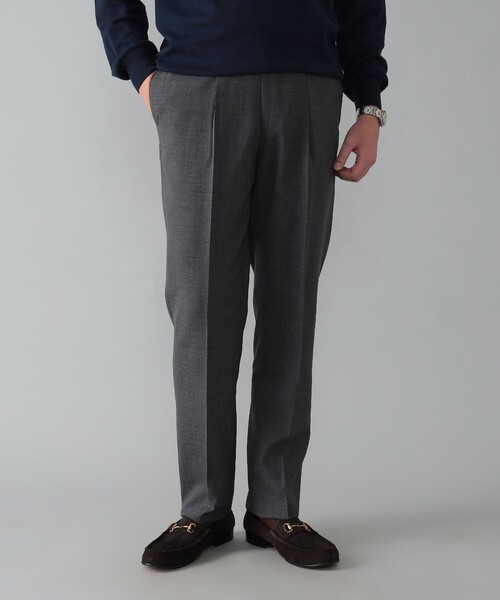 BEAMS F EXCLUSIVE FABRIC ウール フレスコ 1プリーツ