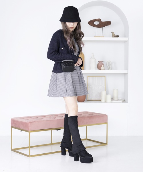 attagirl(アタガール)の「厚底ストレッチカバーブーツ(ブーツ・レディース・ブラック/ベージュ・S/M/L/LL)」の15枚目の写真