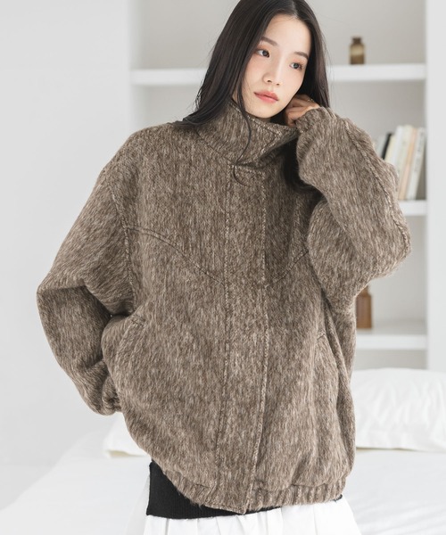 Heather（ヘザー）の「スタンドシャギーミドルブルゾン　282293（ブルゾン・レディース・グレー/アイボリー/ピンク/ブラウン・FREE）」の17枚目の写真