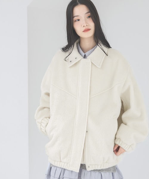 Heather（ヘザー）の「スタンドシャギーミドルブルゾン 282293