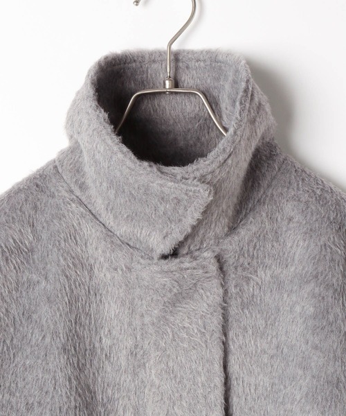 Heather スタンドシャギーミドルブルゾン アウター ホワイト スタンドシャギーミドルブルゾン 282293（ブルゾン）｜Heather