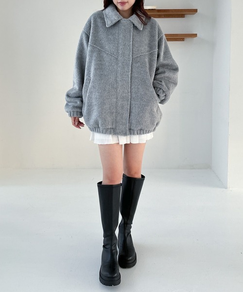 セール】スタンドシャギーミドルブルゾン 282293（ブルゾン）｜Heather