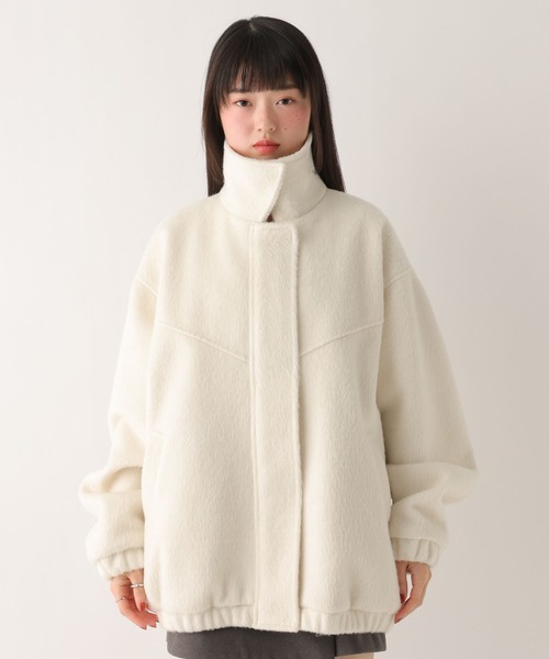 スタンドシャギーミドルブルゾン 282293（ブルゾン）｜Heather