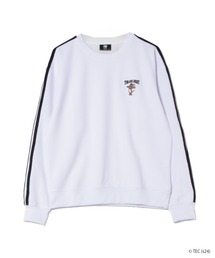 TOM&JERRY（トムアンドジェリー）の「【公式】トムとジェリー　袖二本ライン　ワンポイント刺繍スウェット（スウェット）」