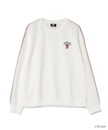 TOM&JERRY（トムアンドジェリー）の「【公式】トムとジェリー　袖二本ライン　ワンポイント刺繍スウェット（スウェット）」