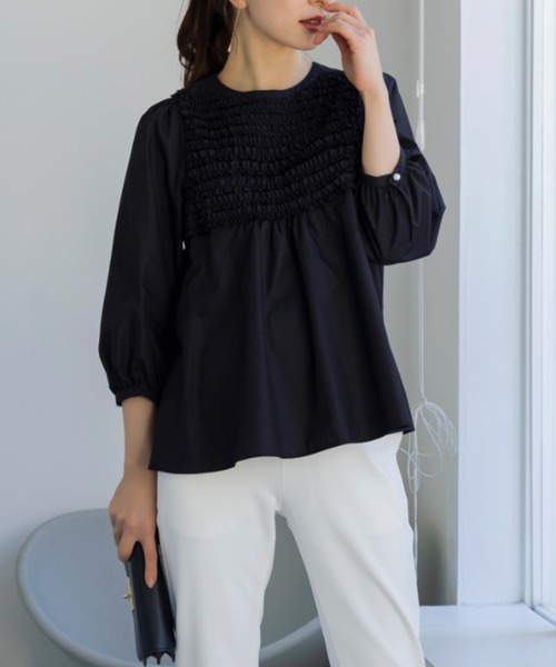 【SONO/ソーノ】 フリルフルパフィーブラウス Sono（ソーノ）の「【SONO/ソーノ】フリルフルパフィーブラウス