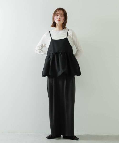 SENSE OF PLACE by URBAN RESEARCH（センスオブプレイスバイアーバンリサーチ）の「ラウンドバルーンキャミトップ（キャミソール・レディース・グレー/アイボリー/ブラック・ONE）」の22枚目の写真