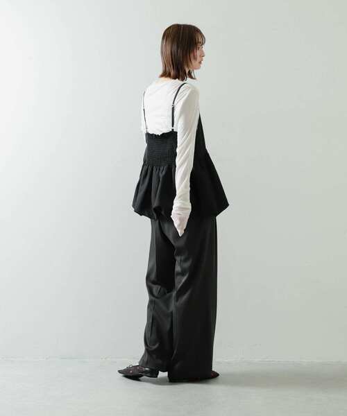 SENSE OF PLACE by URBAN RESEARCH（センスオブプレイスバイアーバンリサーチ）の「ラウンドバルーンキャミトップ（キャミソール・レディース・グレー/アイボリー/ブラック・ONE）」の21枚目の写真