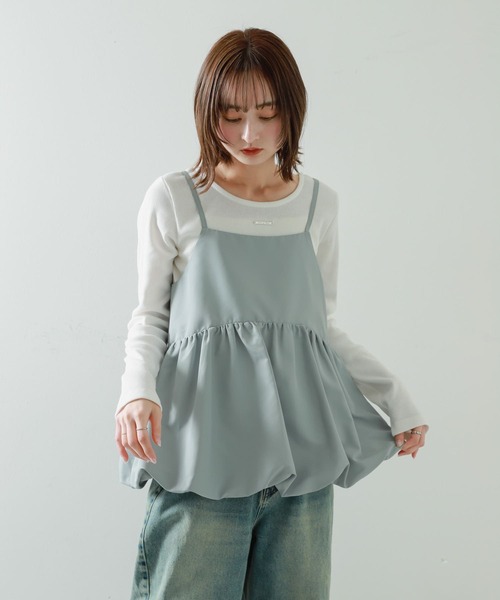 SENSE OF PLACE by URBAN RESEARCH（センスオブプレイスバイアーバンリサーチ）の「ラウンドバルーンキャミトップ（キャミソール・レディース・グレー/アイボリー/ブラック・ONE）」の18枚目の写真