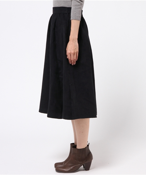 earth music&ecology（アースミュージックアンドエコロジー）の「フェイクスウェードミモレスカート（スカート・レディース・レンガ/ブラウン/キャメル/ネイビー・FREE）」の6枚目の写真