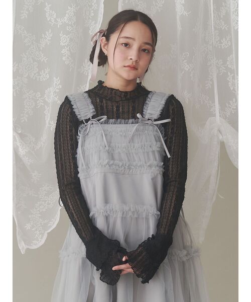 Wフレアスリーブレースtops（Tシャツ/カットソー）｜merry jenny