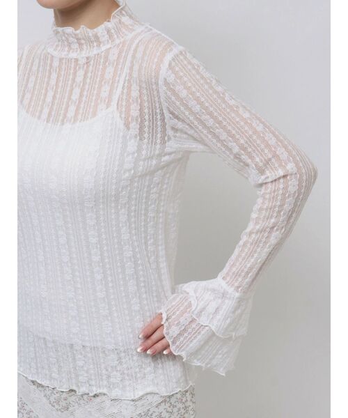 セール】Wフレアスリーブレースtops（Tシャツ/カットソー