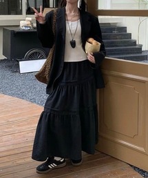 ティアードロングスカート