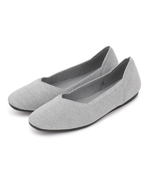 SHOO・LA・RUE(シューラルー)の「【高レビュー】洗えてサラサラ ニットパンプス(その他シューズ・レディース・アイボリー系/ライトグレー/シルバー/イエロー系その他/シルバー系その他・25/45/35)」の1枚目の写真