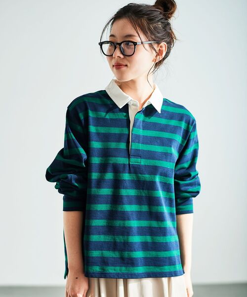 le.coeur blanc（ルクールブラン）の「ラガーシャツ（Tシャツ/カットソー・レディース・ホワイト系その他/グリーン系その他・38）」の12枚目の写真