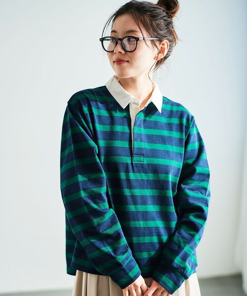 le.coeur blanc（ルクールブラン）の「ラガーシャツ（Tシャツ/カットソー・レディース・ホワイト系その他/グリーン系その他・38）」の13枚目の写真