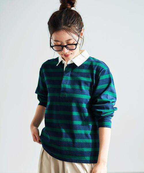 le.coeur blanc（ルクールブラン）の「ラガーシャツ（Tシャツ/カットソー・レディース・ホワイト系その他/グリーン系その他・38）」の14枚目の写真