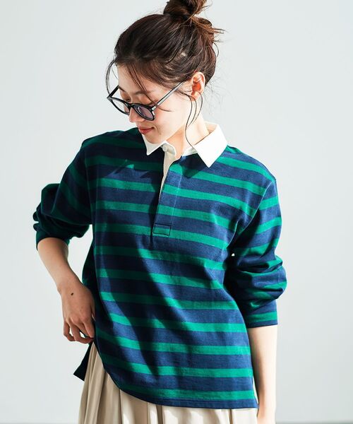 le.coeur blanc（ルクールブラン）の「ラガーシャツ（Tシャツ/カットソー・レディース・ホワイト系その他/グリーン系その他・38）」の15枚目の写真