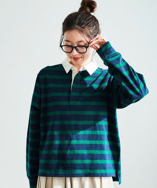 le.coeur blanc（ルクールブラン）の「ラガーシャツ（Tシャツ/カットソー・レディース・ホワイト系その他/グリーン系その他・38）」の16枚目の写真