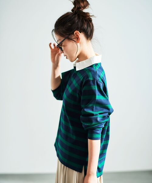 le.coeur blanc（ルクールブラン）の「ラガーシャツ（Tシャツ/カットソー・レディース・ホワイト系その他/グリーン系その他・38）」の17枚目の写真