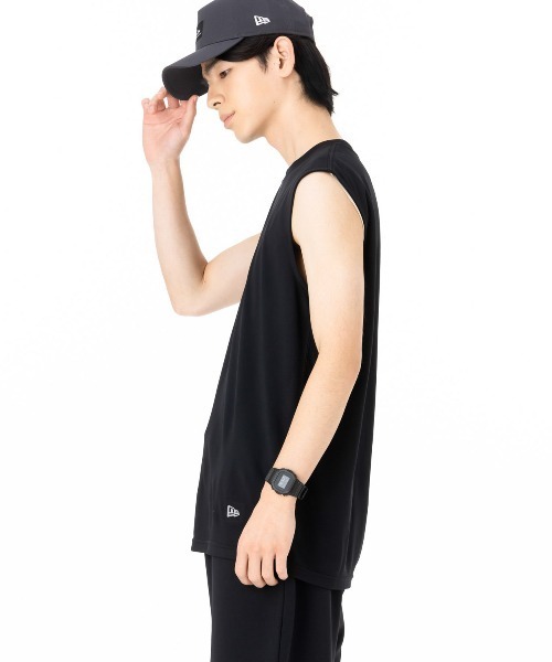 NEW ERA(ニューエラ)の「ニューエラパフォーマンスアパレル スリーブレスTシャツ 吸汗速乾性 UVカット(タンクトップ・メンズ・ブラック/ホワイト・M/L/XL/XXL/S)」の8枚目の写真