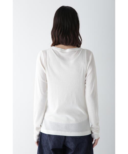 human woman(ヒューマンウーマン)の「◆シアークループルオーバー(Tシャツ/カットソー・レディース・グレー/ホワイト/グレー系その他・MEDIUM)」の13枚目の写真