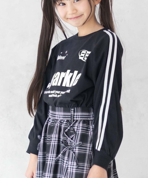 RICH MIX（リッチミックス）の「RICH MIX ラグランチュニック（Tシャツ/カットソー・キッズ・ホワイト系/ブラック系1・160/130/140/150）」の9枚目の写真