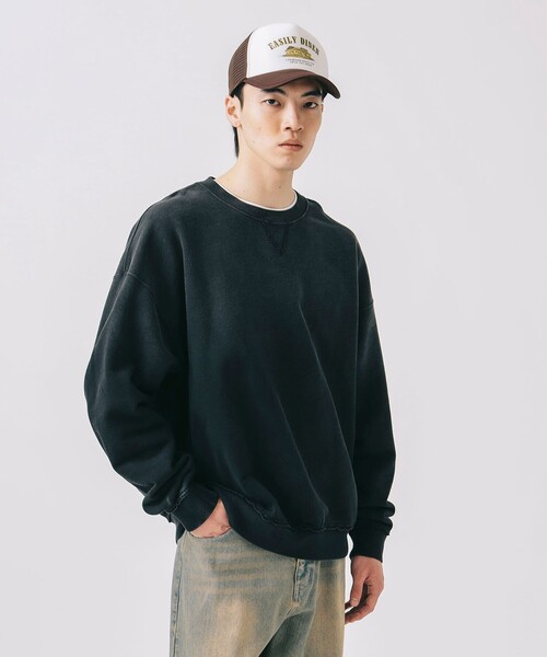 BEAMS HEART（ビームスハート）の「GMS コットンウラケ クルーネック スウェット（スウェット・メンズ・ブラック/ネイビー・LARGE/MEDIUM/SMALL）」の2枚目の写真