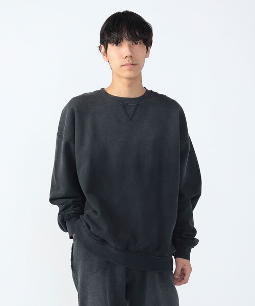 BEAMS HEART（ビームスハート）の「GMS コットンウラケ クルーネック スウェット（スウェット・メンズ・ブラック/ネイビー・LARGE/MEDIUM/SMALL）」の7枚目の写真