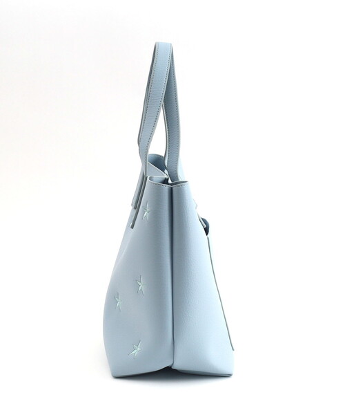 COOCO(クーコ)の「星柄刺繍フェイクレザートートバッグ/A4対応(トートバッグ・レディース・シルバー/ブラック/グリーン/オフホワイト/サックスブルー・FREE)」の15枚目の写真