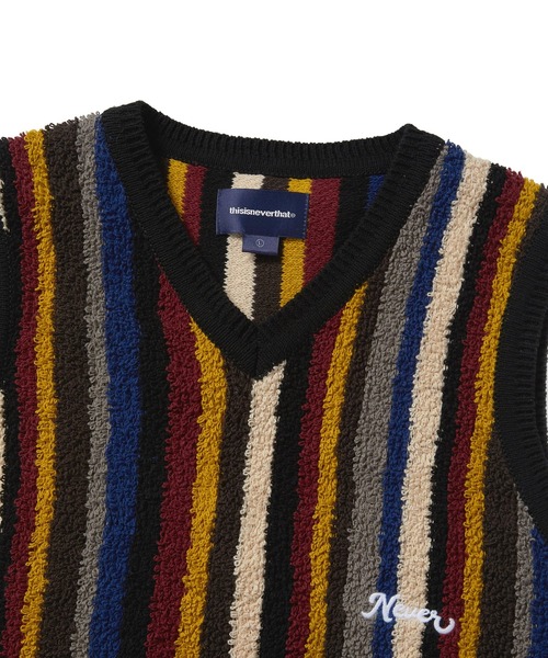セール】Striped Knit Vest（ベスト）｜thisisneverthat