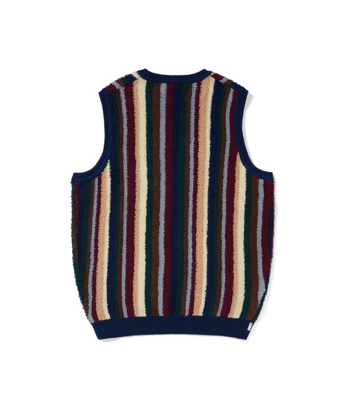 古着 thisisneverthat ディスイズネバーザット ニットベスト セール】Striped Knit Vest（ベスト）｜thisisneverthat