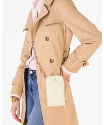 kate spade new york | キャリー ツイード ノース サウス ジップ フォン クロスボディ(スマホグッズ)