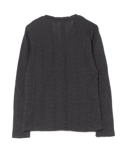sunny branch(サニーブランチ)の「★Growth by Grail★Vネックニットライクカットソー(Tシャツ/カットソー・メンズ・ブラック・LARGE)」の2枚目の写真