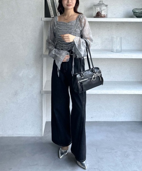 archives(アルシーヴ)の「レースドロストTOPS(Tシャツ/カットソー・レディース・ブラック/グレー/オフホワイト・MEDIUM)」の10枚目の写真