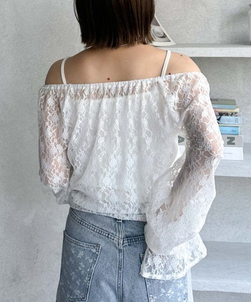 archives(アルシーヴ)の「レースドロストTOPS(Tシャツ/カットソー・レディース・ブラック/グレー/オフホワイト・MEDIUM)」の15枚目の写真