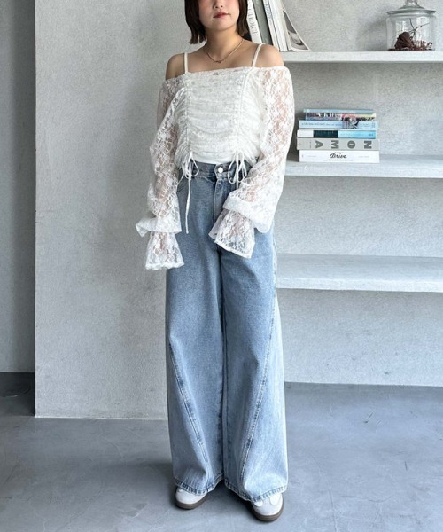 archives(アルシーヴ)の「レースドロストTOPS(Tシャツ/カットソー・レディース・ブラック/グレー/オフホワイト・MEDIUM)」の17枚目の写真