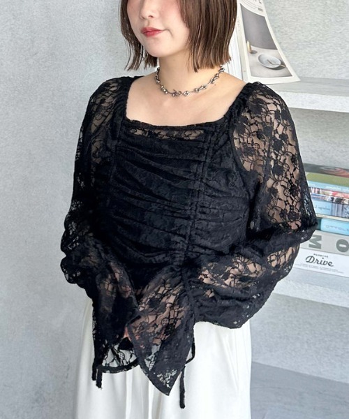 archives(アルシーヴ)の「レースドロストTOPS(Tシャツ/カットソー・レディース・ブラック/グレー/オフホワイト・MEDIUM)」の20枚目の写真