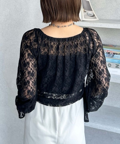 archives(アルシーヴ)の「レースドロストTOPS(Tシャツ/カットソー・レディース・ブラック/グレー/オフホワイト・MEDIUM)」の22枚目の写真