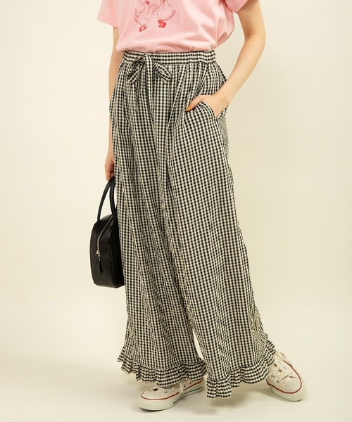 Dot&Stripes CHILD WOMANフリル付き カジュアルパンツ AMBIDEX Store △〇ブロード レースピンタック フリルパンツ(F