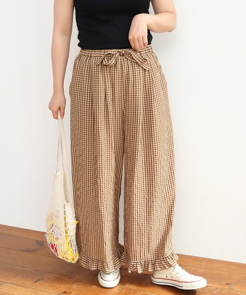 Dot&Stripes CHILD WOMANフリル付き カジュアルパンツ AMBIDEX Store △〇ブロード レースピンタック フリルパンツ(F