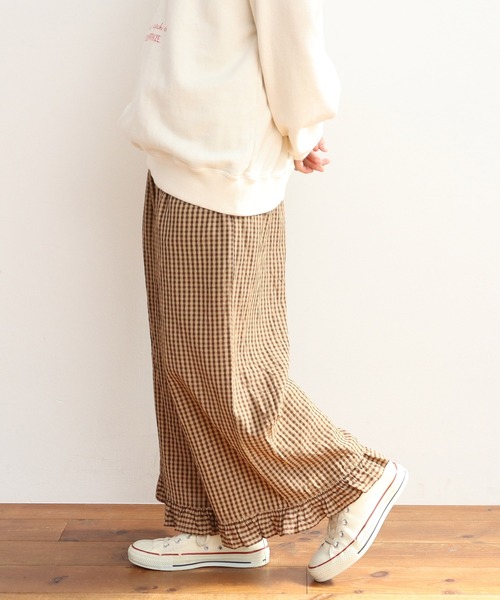 Dot&Stripes CHILD WOMANフリル付き カジュアルパンツ ブロード レースピンタック フリルパンツ（その他パンツ