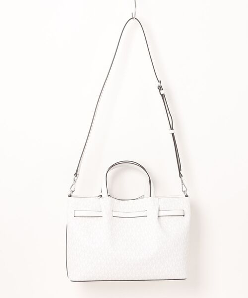 MICHAEL KORS(マイケルコース)の「CARSON センタージップ サッチェル ミディアム - MKシグネチャー(ハンドバッグ・レディース・ホワイト系・FREE)」の2枚目の写真