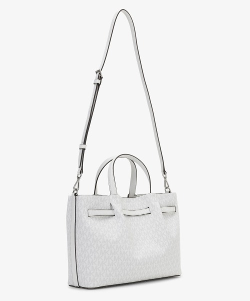 MICHAEL KORS(マイケルコース)の「CARSON センタージップ サッチェル ミディアム - MKシグネチャー(ハンドバッグ・レディース・ホワイト系・FREE)」の7枚目の写真