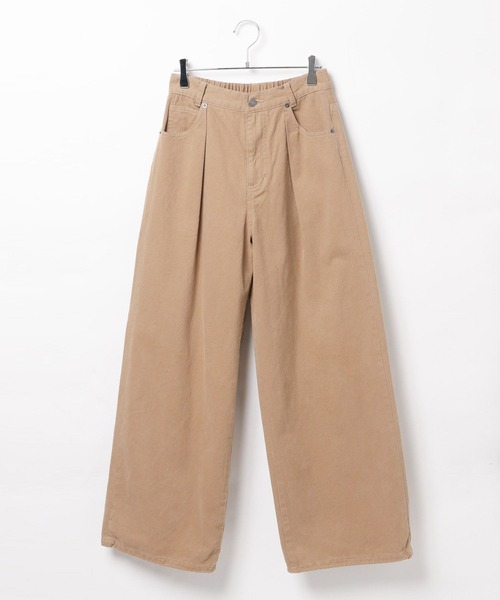 PBLIM（ページボーイリム）の「《UNISEX》ワイドタックパンツ（チノパンツ・レディース・レッド/ブルーグリーン/ブラック/ベージュ・MEDIUM/LARGE）」の9枚目の写真