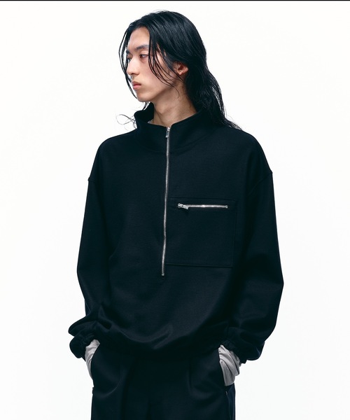 WOOL HALF ZIP