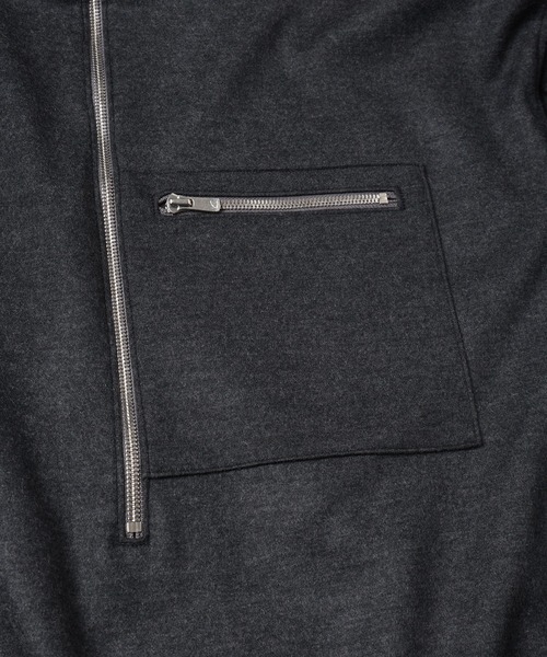 JIEDA(ジエダ)の「WOOL HALF ZIP(ブルゾン・メンズ・ブラック/グレー・2/1)」の10枚目の写真
