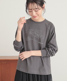 絵画プリントラグランロンT