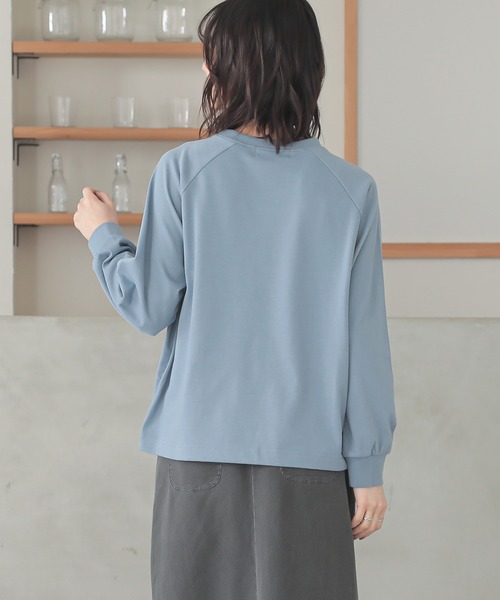 n'OrLABEL(ノアールレーベル)の「絵画プリントラグランロンT(Tシャツ/カットソー・レディース・ブルー/チャコール/グレイッシュベージュ・2/1)」の20枚目の写真